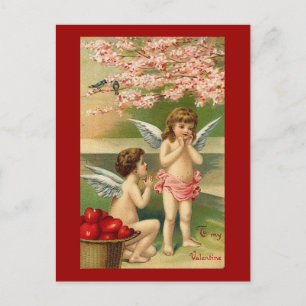 Meinem Valentins-Schatz Herzchen und Kirschblüten Feiertagspostkarte