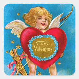 Meinem Valentinsherz Quadratischer Aufkleber