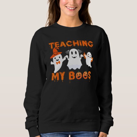 Meinen Bösewichten Halloween-Geist für Lehrer beib Sweatshirt (Vorderseite)