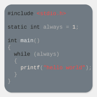 meinen Großrechner abstürzen Quadratischer Aufkleber