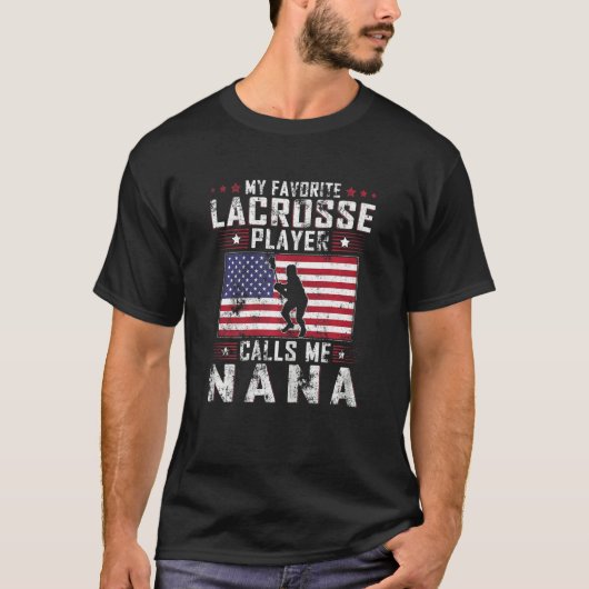 Meinen Lieblings-Lacrosse-Spieler nennt mich nana T-Shirt (Vorderseite)