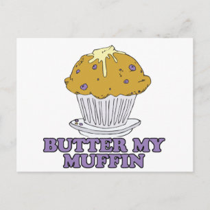 meinen Muffin buttern Postkarte