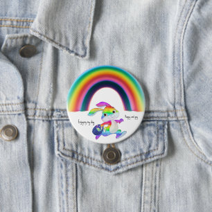 Meinen Tag Regenbogen genießen Button