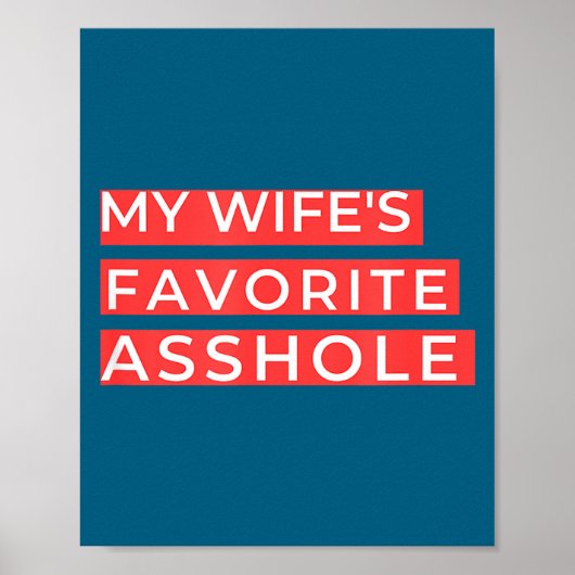 Meiner Frau Lieblings-Comedy-Valentins-Ehepartner Poster (Vorne)