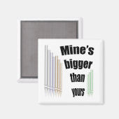 Meiner ist größer als deiner magnet (Vorderseite/Rückseite)
