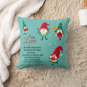 Meiner Liebe Frohe Weihnachten, ich liebe dich so  Kissen