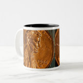 Meiner zwei Cents wert Tasse (Vorderseite Links)