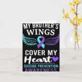 Meines Bruders Flügel Cover Herz Selbstmordbewusst Karte (Gelbe Blume)