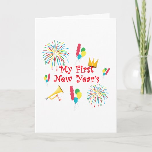 Meines ersten neuen Jahres Feiertagskarte (Vorderseite)