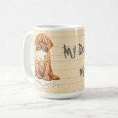 Meines meine Hausaufgaben Dogue de Bordeaux Ate Kaffeetasse (Vorderseite Links)