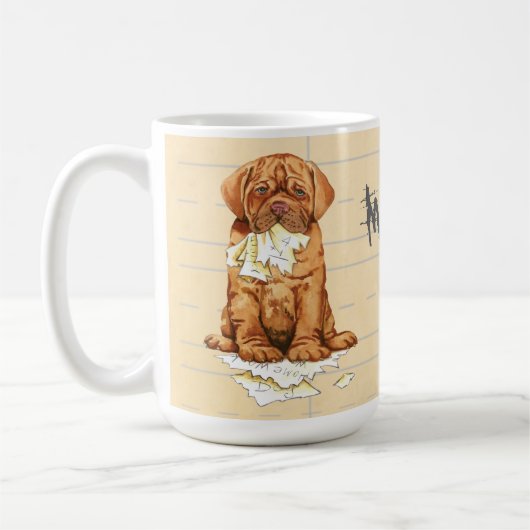 Meines meine Hausaufgaben Dogue de Bordeaux Ate Kaffeetasse (Links)