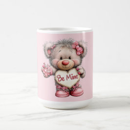 Meins Teddy mit Herzblumenstrauß Kaffeetasse