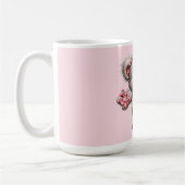 Meins Teddy mit Herzblumenstrauß Kaffeetasse (Links)
