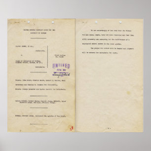 Meinung in Brett Browns V der Bildung 1951pg 1 u. Poster