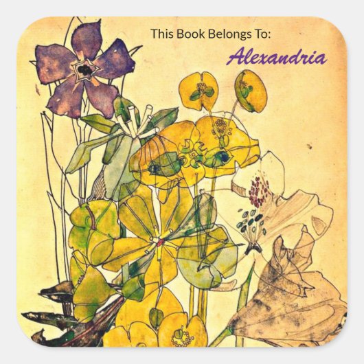 Meinungsaustausch mit Yham von Charles Mackintosh Quadratischer Aufkleber (Vorderseite)