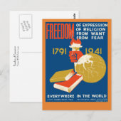 Meinungsfreiheit Postkarte (Vorne/Hinten)