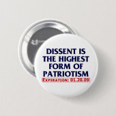 Meinungsverschiedenheit (abgelaufene 01.20.09) button (Vorne & Hinten)