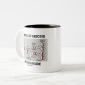 Meiose-Prozess im Inneren Zweifarbige Tasse (Vorderseite Links)