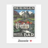 Meiringen Hotel Bar Aufkleber (Blatt)
