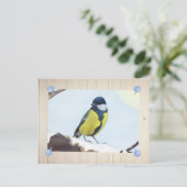 Meise im Winter Postkarte (Stehend Vorderseite)