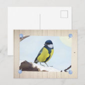 Meise im Winter Postkarte (Vorne/Hinten)