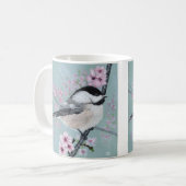 Meise und Kirschblüten Kaffeetasse (Vorderseite Links)