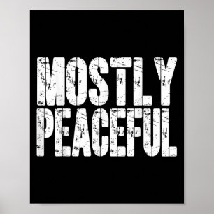 Meist Friedlicher Vater Jokes Funny Graphic Politi Poster