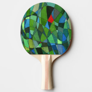 "Meist Grüntöne" Abstrakt Ping Pong Paddle Tischtennis Schläger