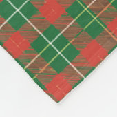 Meist Karierte Weihnachten rot, gold, weiß Fleecedecke (Ecke)