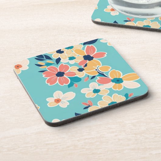 Meist pastellfarbenes Thema Getränkeuntersetzer (Linke Seite)