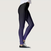 Meist schwarz bis Lila Ombre Farbbreite Leggings (Rechts)