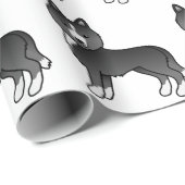 Meist schwarz sibirischer Husky Niedlich Hund Must Geschenkpapier (Rolleneckpunkt)