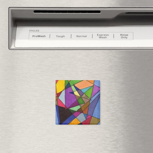 "Meistens Akutes" Abstrakt Art Magnet (In Situ (Geschirrspüler))