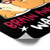 Meistens läuft man auf einem leeren Hirnaneurysma- Poster (Ecke)