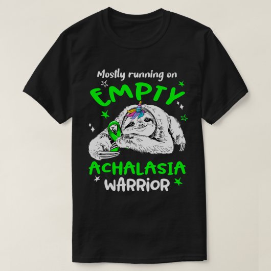 Meistens läuft man auf leerem Achalasia-Krieger T-Shirt (Design vorne)