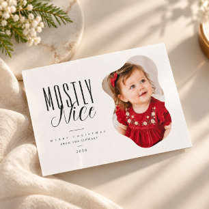 Meistens schöne organische Form Baby-Weihnachten Feiertagskarte