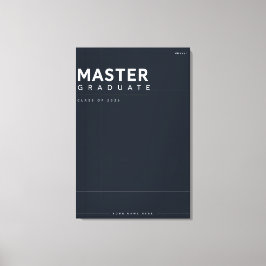 Meister-Absolvent 2026 Geschenk mit individuellem Leinwanddruck