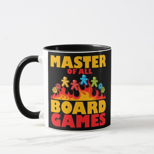 Meister aller Brettspiele Nacht Outfit Tasse (Links)