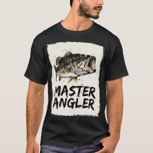 Meister-Angler-Lachsbarsch-Angeln Vintage T-Shirt