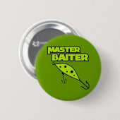Meister Baiter fischen allein Button (Vorne & Hinten)