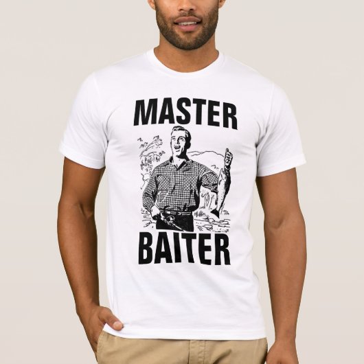 MEISTER BAITER, lustige Fischen-T - Shirts (Vorderseite)