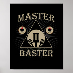 Meister Baster Lustiger Griller Bbq Fleisch Pitmas Poster