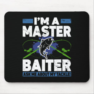 Meister Byiter-Shirt Lustiger Angler Fischer Fisch Mousepad