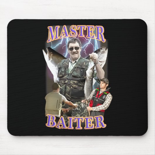 Meister Byiter Vintage B Angeln Lustiger Angler  Mousepad (Vorne)