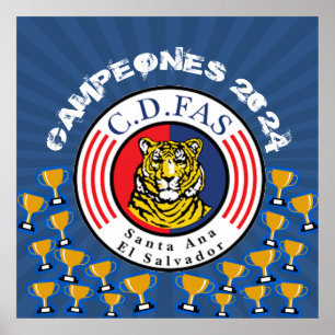 Meister C.D. FAS salvadorianischer Fußball Poster