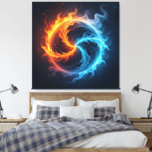 „Meister der 4 Elemente“ Leinwanddruck (Insitu (Schlafzimmer))