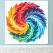 „Meister der 4 Elemente“ Leinwanddruck (Insitu (Holzboden))