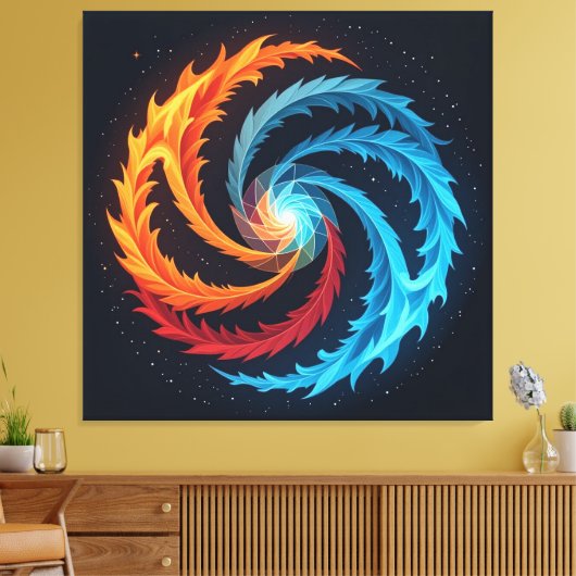  „Meister der 4 Elemente“   Leinwanddruck (Insitu (Wohnzimmer))