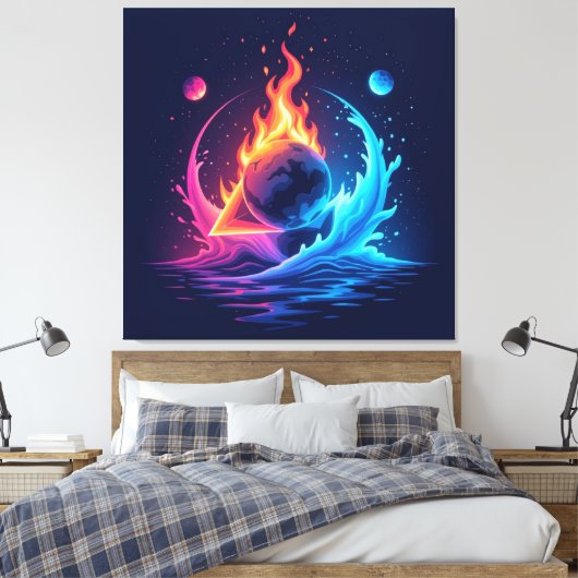  „Meister der 4 Elemente“   Leinwanddruck (Insitu (Schlafzimmer))