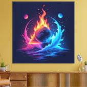  „Meister der 4 Elemente“   Leinwanddruck (Insitu (Wohnzimmer))